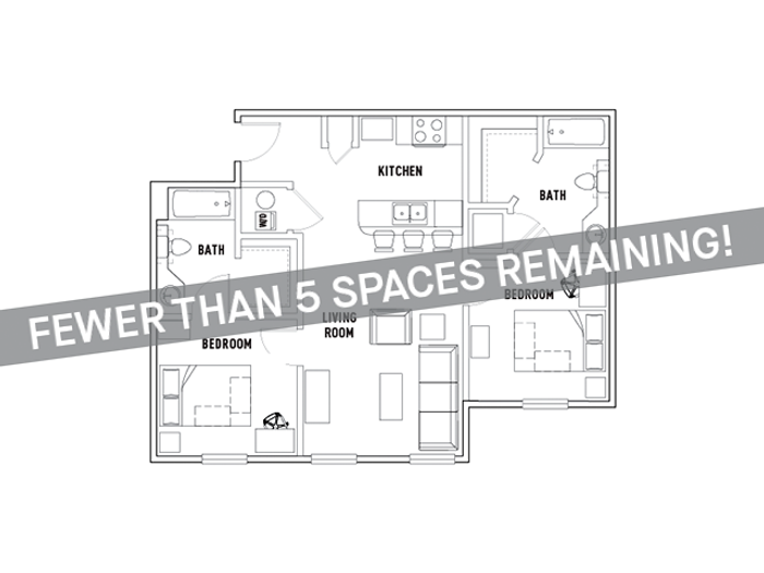 525: 2 Bed - 2 Bath