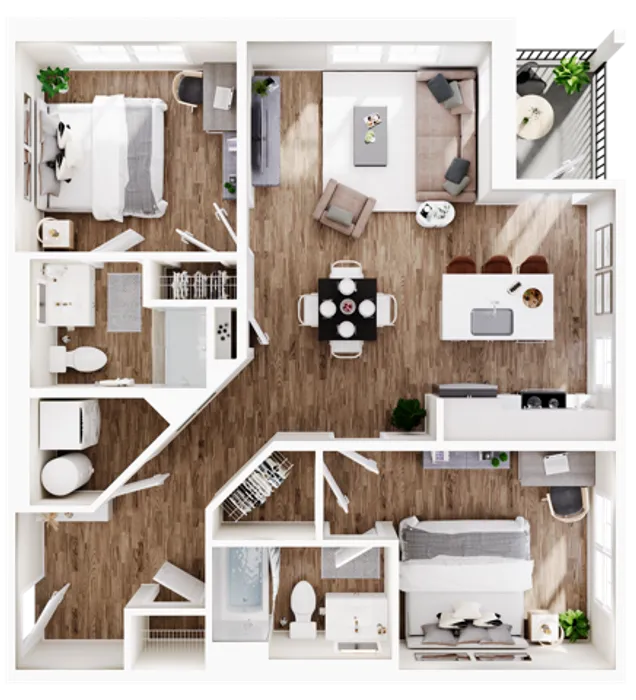 signature student living two bedroom large apartment