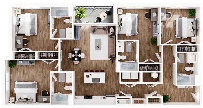 four bedroom signature student living