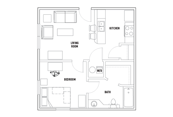 525: 1 Bed - 1 Bath