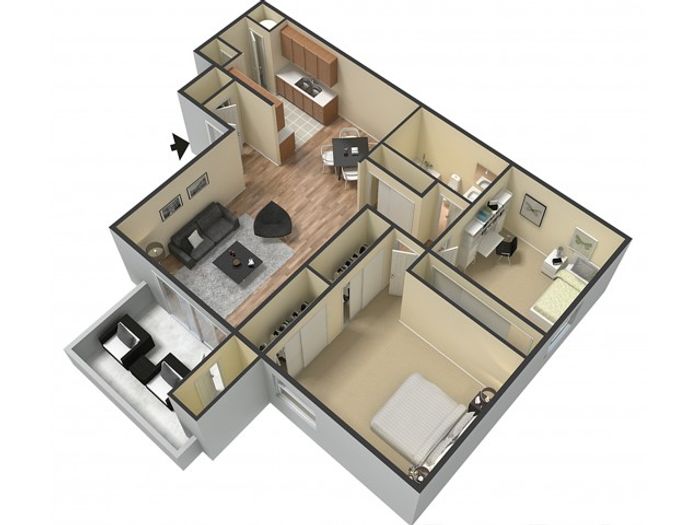 Floor Plan 2 | Sacramento Rentals | The Confluence