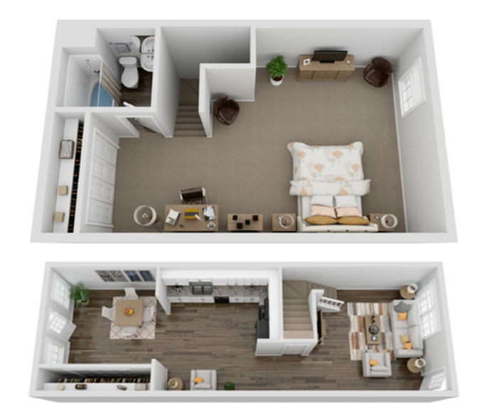 1 Bed 1 Bath 955 SQ FT