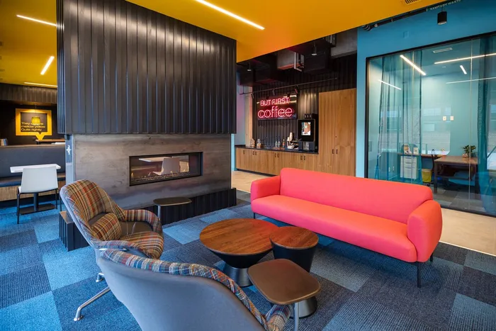 Lobby with Gas Fireplace