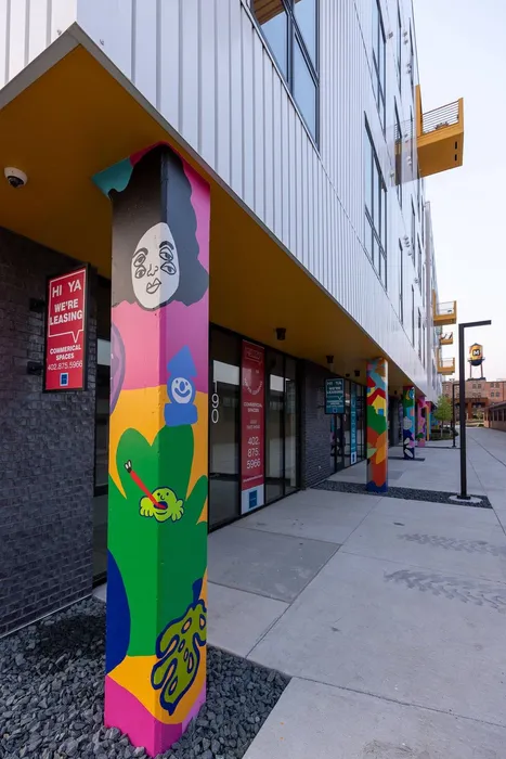 Column Murals by Sarah Hummel Jones and Dan Crane