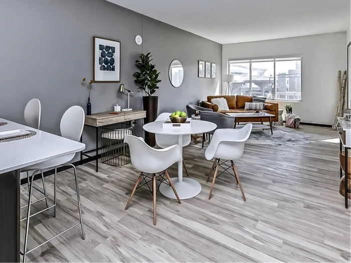 Open Living Room & Dining Room Space