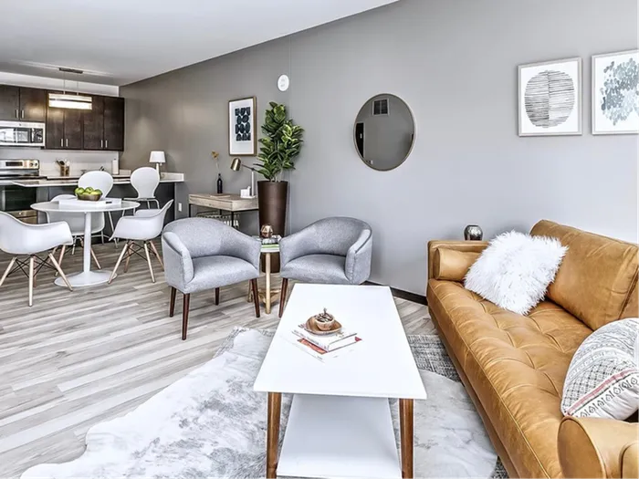 Open Living Room & Dining Room Space