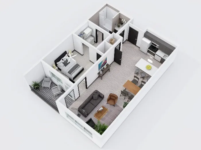 One Bedroom, One Bathroom City Scape 1B11