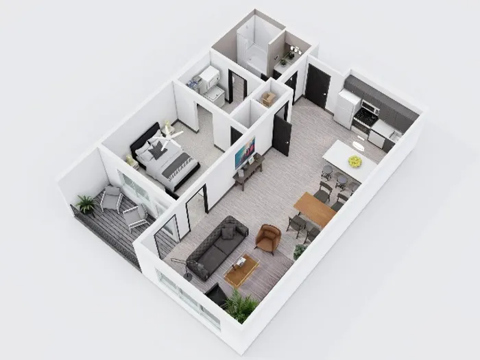 One Bedroom, One Bathroom City Scape 1B4