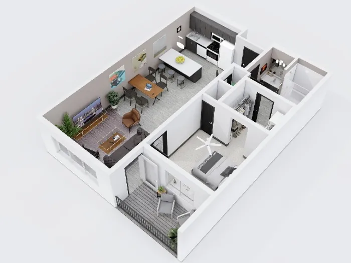 One Bedroom, One Bathroom City Scape 1B6