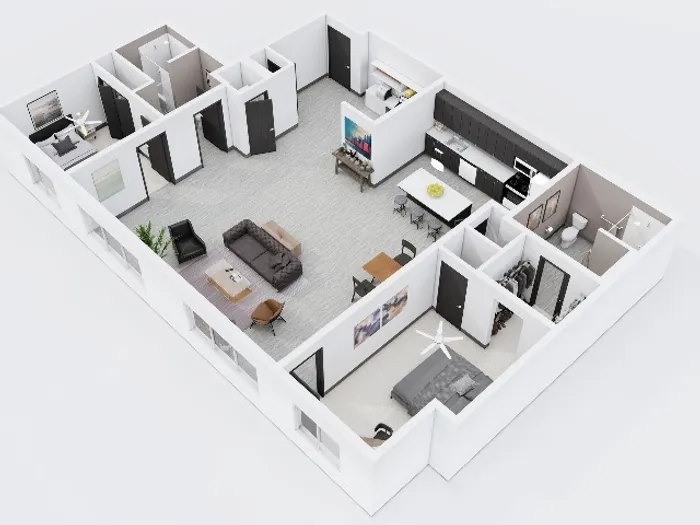 Two Bedroom, Two Bathroom City Scape 2B10