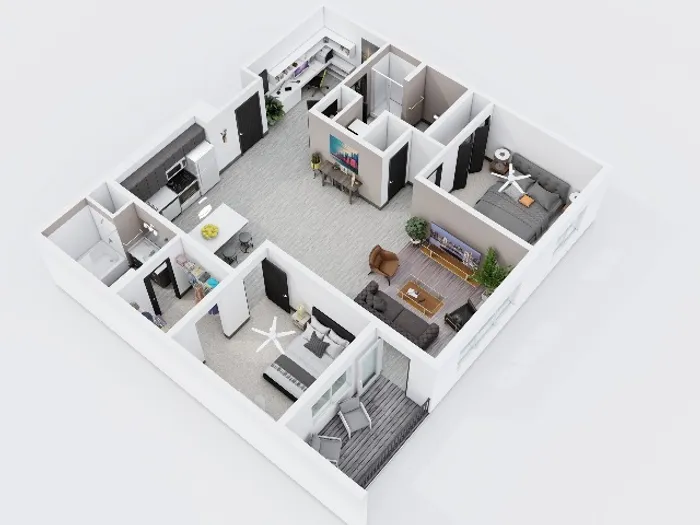 Two Bedroom, Two Bathroom City Scape 2B8