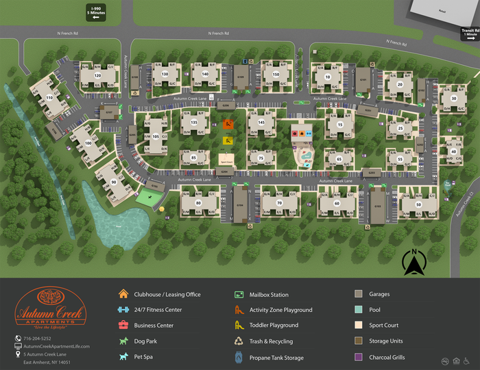 Property Map |East Amherst NY Apartment Homes | Autumn Creek Apartments