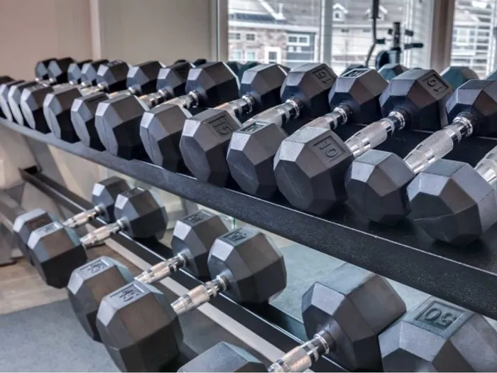 Fitness center free weights