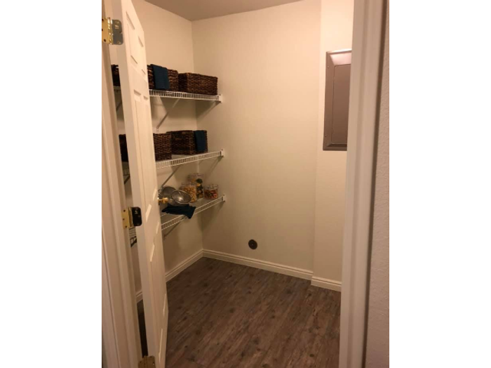 Laundry and Pantry View of Shelving