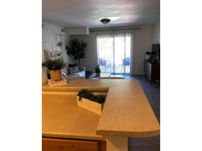 View from Breakfast Bar into the Living Room
