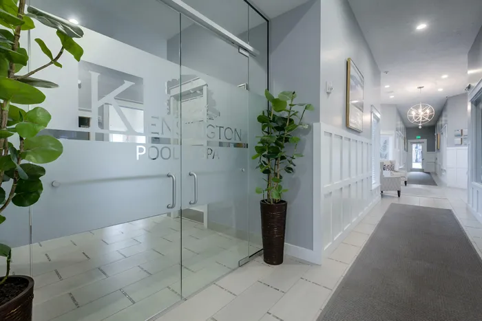 Sauna, steam room, and tranquility room entrance