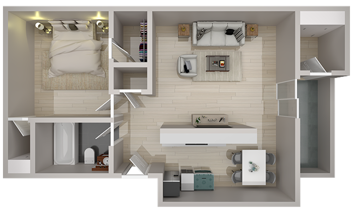 1 Bedroom Floorplan