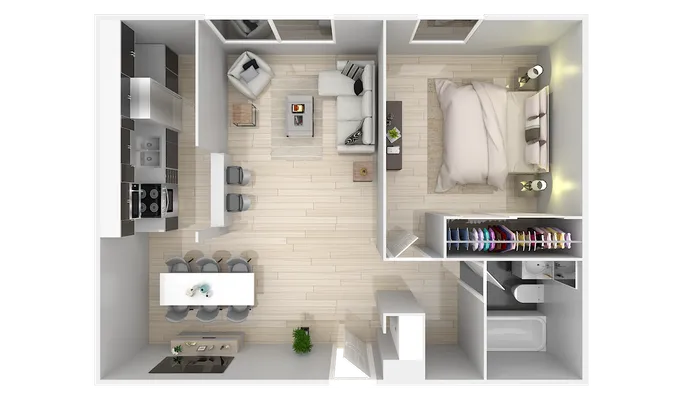 1 BED 1 BATH