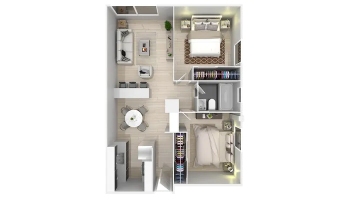 2 Bedroom x 1Bathroom