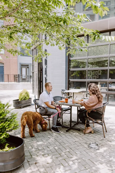 Residents and their Pets at outdoor space | LC Germantown | Nashville, Tennessee Apartments for Rent