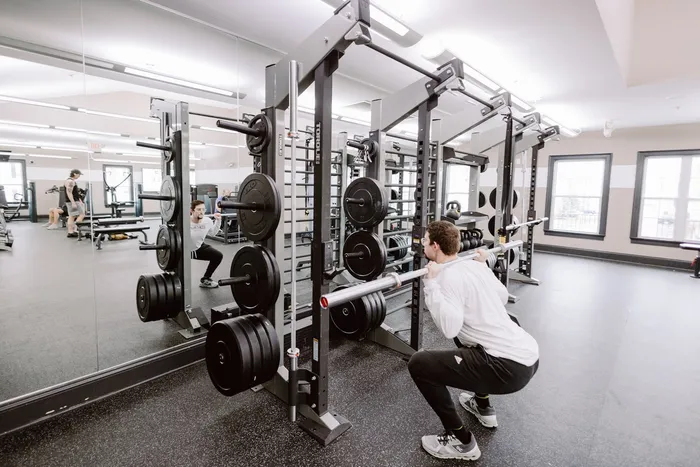 Residents Working Out at Fitness Center | LC Gahanna | Gahanna, Ohio Apartments for Rent
