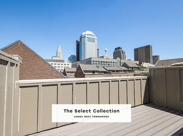 Chic rooftop view from The Select Collection at Annex West Townhomes, showcasing stunning cityscape and modern urban living.