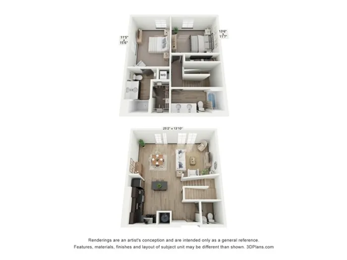 2x2.5 Townhome B -R