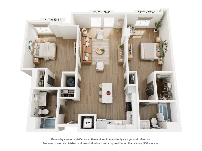 2BR Type A Floor Plan