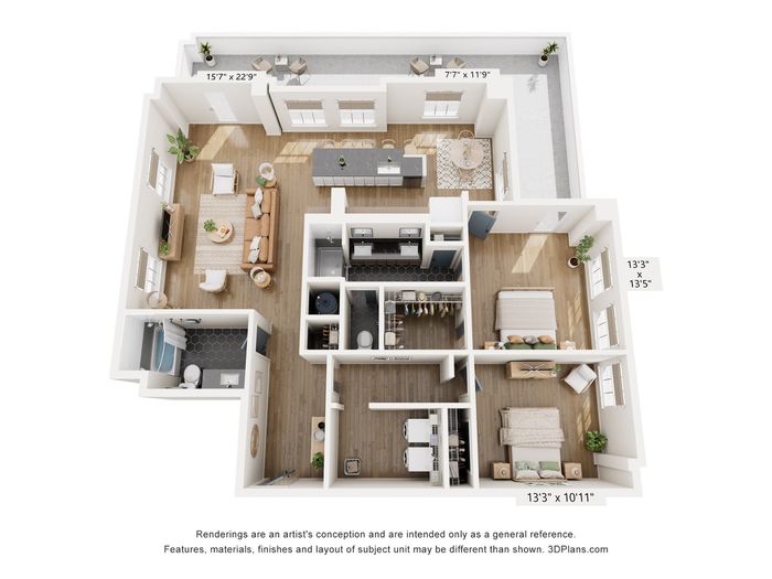 2BR Type S Floor Plan