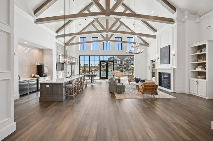 Clubhouse with seating area and entertainment kitchen