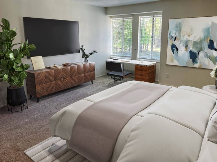 Spacious primary bedroom