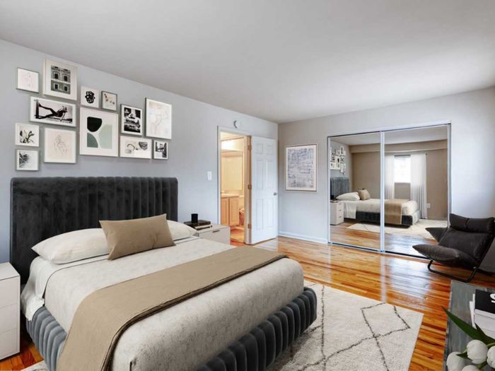 Primary Bedroom with Hardwood Floors