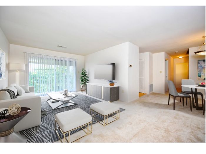 Belmont Park Apts; Interior living dining room space
