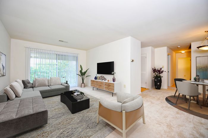 Interior living & dining room