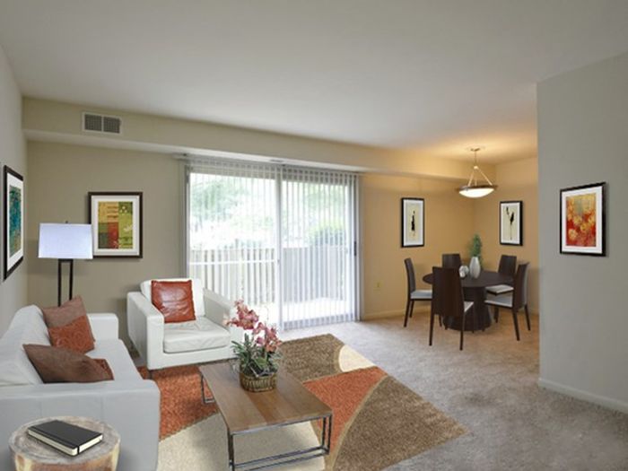 Living Room, Dining Room, walk out patio