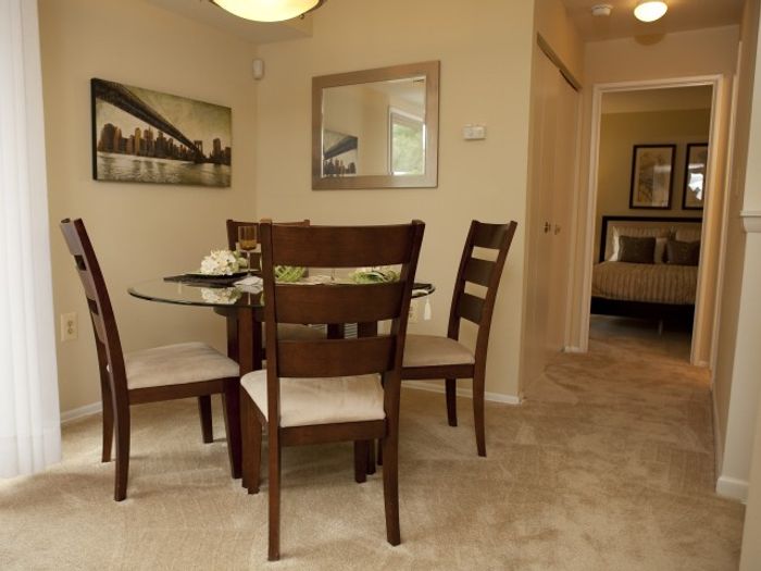 Dining Room with chandelier