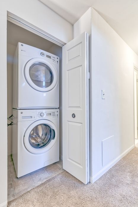 Fallstaff Manor Apts, Interior, full size washer and dryer in select apartments
