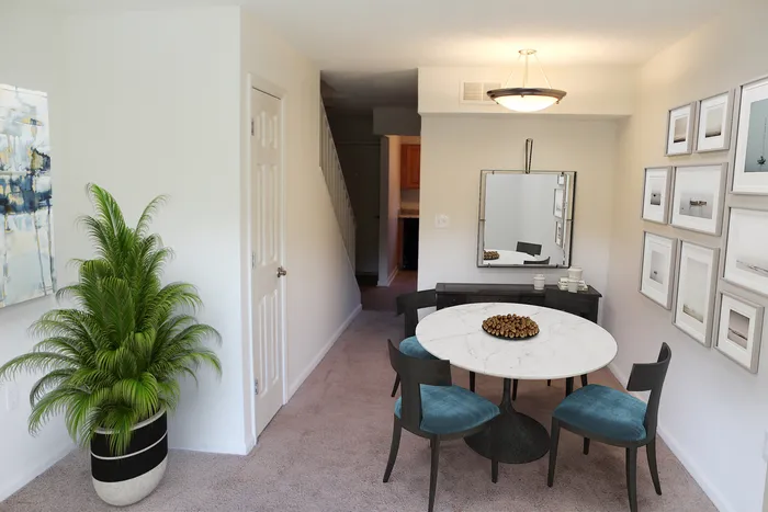 Dining Room with wall to wall carpet