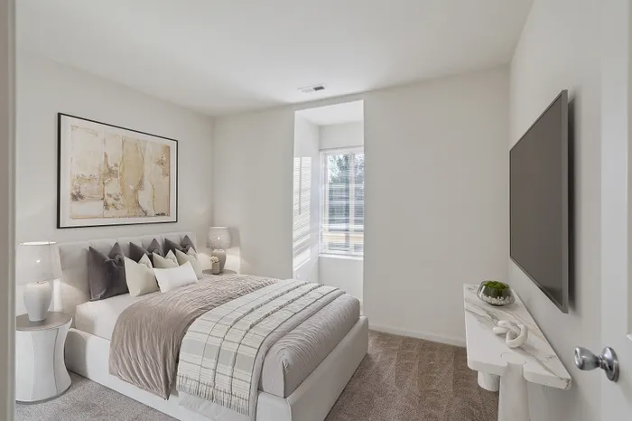 bedroom with large window