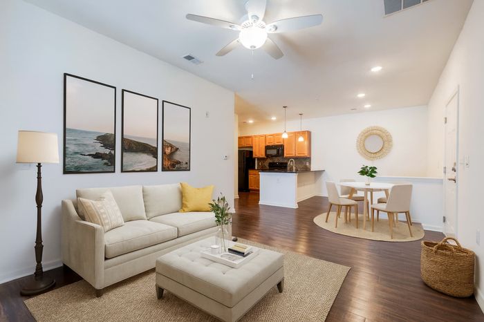 Living Room with Wood Flooring