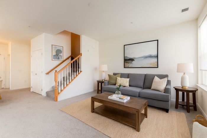 Townhome Living Room with Natural Light