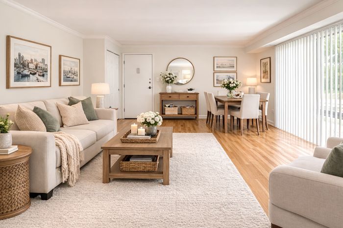Living Room and Dining Room