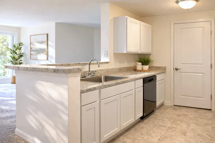 Kitchen with White Shaker Cabinetry
