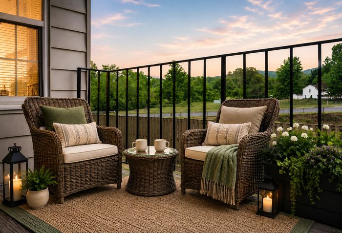 Private balcony with tranquil view