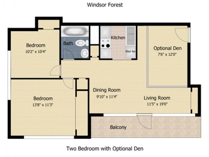 2 Bedroom Den