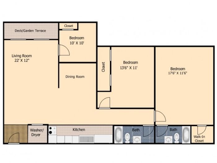 3 Bedroom 2 Bath