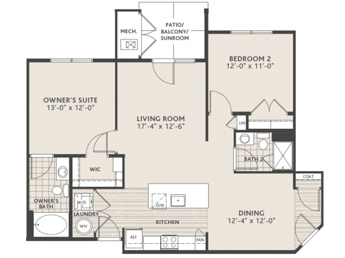 2 bedroom 2 bath