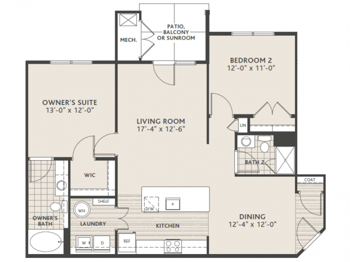 2 bedroom 2 bath (large)