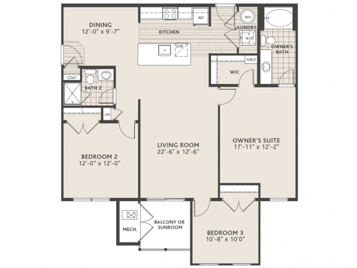 3 bedroom 2 bath
