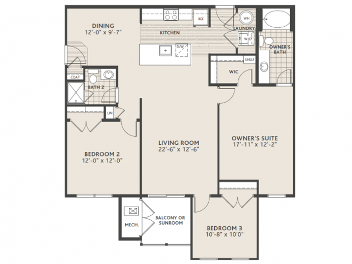 3 bedroom 2 bath